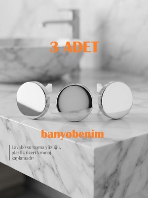 İz Yapı 3ADET Lavabo Su Taşma Yüzügü Dayanıklı Malzeme ile Pratik Çözüm Sunar