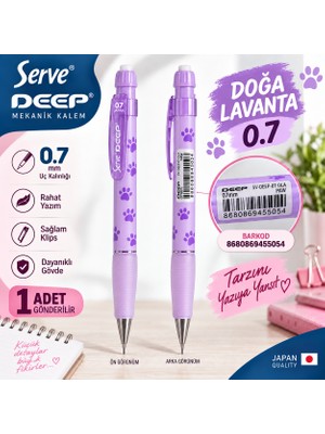 Serve Deep Doğa Serisi 0.7 mm Versatil Mekanik Uçlu Kalem – Renk Seçenekli – 1 Adet