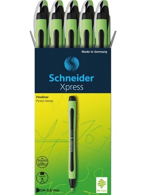 Schneider Xpress 0,8 mm Fiber Uçlu Kalem 10'lu Kutu Siyah Kalıcı Yazım Için Ideal