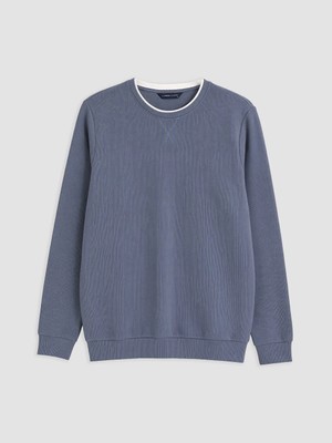 Lc Waikiki Yeni Sezon Mavi Bisiklet Yaka Erkek Sweatshirt