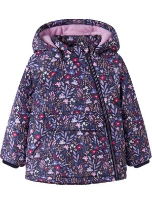Name It Lacivert Kız Çocuk Desenli Mont 13243668 Nmfmıcco Jacket Aop3
