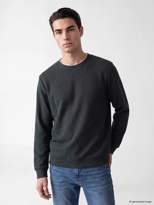Lc Waikiki Yeni Sezon Petrol Bisiklet Yaka Erkek Sweatshirt