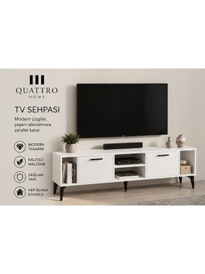 Quattro Home Suntalam Tv Sehpası Suntalam Beyaz 160X35 cm