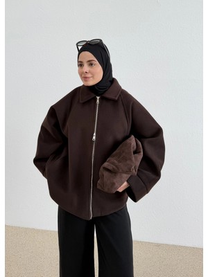 Moda Aksa 7716 FERMUARLI PREMİUM İTAHL KABAN KAHVE