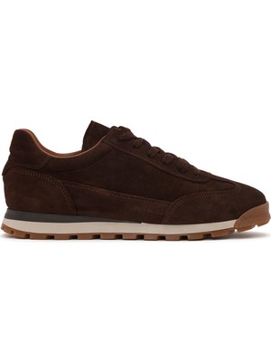 Derimod Erkek Kahverengi Bağcıklı Süet Deri Sneaker WM620013DS