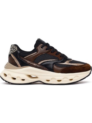 Derimod Kadın Kahverengi Bağcıklı Kalın Tabanlı Sneaker AF57500655