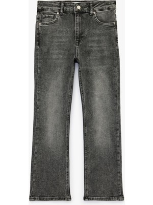 Koton Kadın Jean Pantolon 7WAL40291MD Siyah