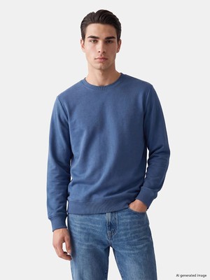 Lc Waikiki Yeni Sezon Lacivert Bisiklet Yaka Erkek Kalın Sweatshirt