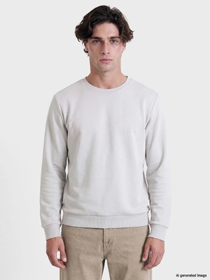 Lc Waikiki Yeni Sezon Gri Bisiklet Yaka Erkek Kalın Sweatshirt