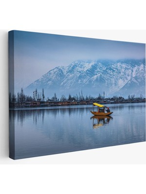 Cepahir Hindistan Srinagar Dal Gölü Kış Manzara TABLOSU-1244