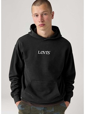 Levi's Erkek Kapüşon Yaka Siyah Sweatshirt 0065D-0001