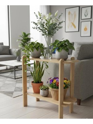 Marvielle Modern , Çiçek Standı, Kitap Standı, 2 Katlı - Yan Sehpa