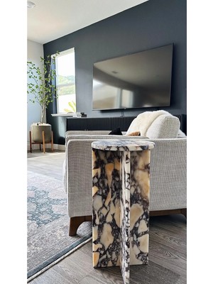 Marvielle Afyon Menekşe Demonte 30X55 cm - Yan Sehpa