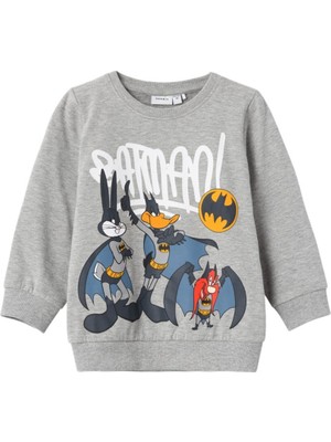 Name It Erkek Çocuk Relaxed Kalıp Batman Baskılı Pamuk Elastan Sweatshirt