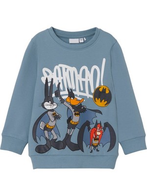 Name It Erkek Çocuk Relaxed Kalıp Batman Baskılı Pamuk Elastan Sweatshirt