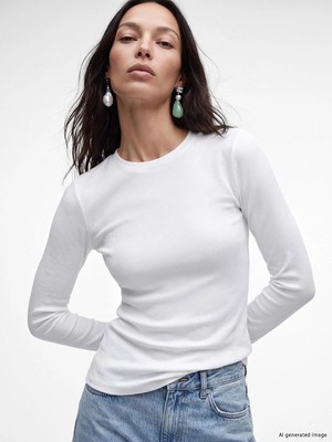 LC Waikiki Bisiklet Yaka Kadın Fitilli Body  (W6)