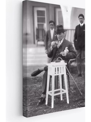 Cepahir Atatürk Portre Tablosu Mustafa Kemal Atatürk Dikdörtgen Dekoratif Kanvas TABLO-EZ-124