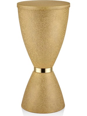Marvielle Textured Dark Konik Sehpa Gold 34*34*75 cm - Yan Sehpa