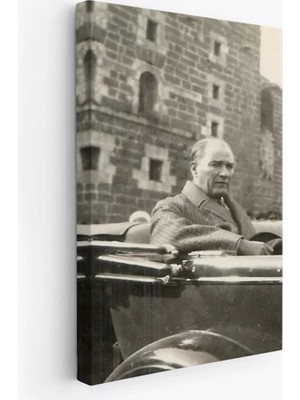 Cepahir Atatürk Portre Tablosu Mustafa Kemal Atatürk Dikdörtgen Dekoratif Kanvas TABLO-FJ-134