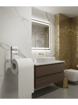 Marvielle Krom Kağıt Havluluk Krom Havlu Kağıtlık Pirinç - Banyo Askısı