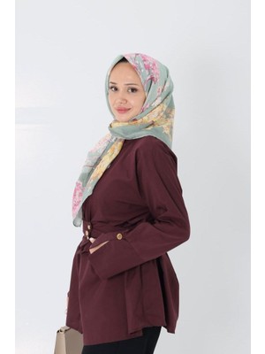 Mint Loryan Scarf Diamond Pıtırcık Desen Eşarp