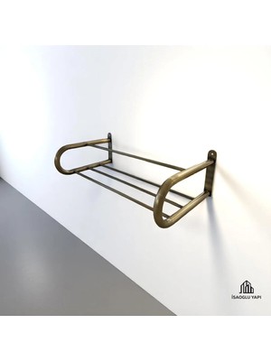 Marvielle Antik Gold Havluluk Otel Tipi Raf Premium Banyo - Banyo Askısı