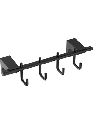 Marvielle F1 Mat Siyah Set Askılık A.1729.MS - Banyo Askısı