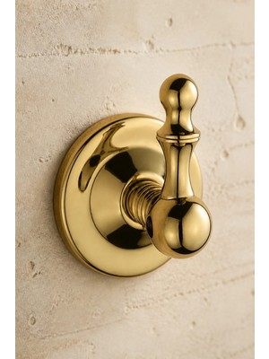 Marvielle Gold Retro Bornozluk Altın Banyo Havluluk Pirinç 5 Yıl Garantili - Banyo Askısı
