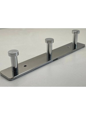 Marvielle Yapışkanlı Vidalı Üçlü Mantar Krom - Banyo Askısı