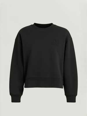 Nocturne Kadın Bisiklet Yaka Düz Desen Örme Regular Kalıp Uzun Kollu Sweatshirt