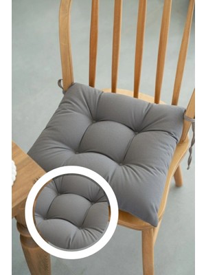 Marvielle Pofidik 2'li 40X40 cm Bağcıklı Oturma Minderi - Sandalye Minderi