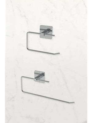 Marvielle Yapışkanlı Wc Kağıtlık Rulo Havluluk Banyo Mutfak 2 Li - Banyo Askısı