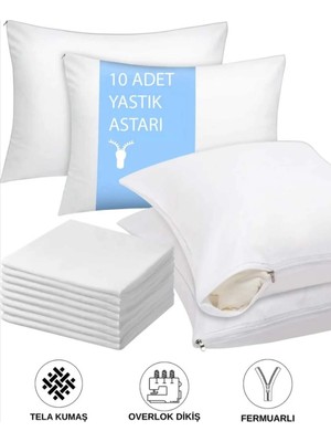 Marvielle 70 x 70 cm Fermuarlı Pamuklu Kumaş Minder Iç Astarı 10 Adet - Sandalye Minderi