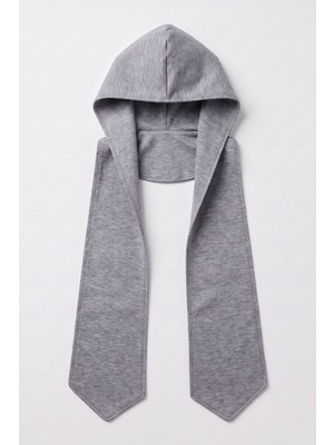 Gothamvibes Chill Gri Kapüşonlu Atkı