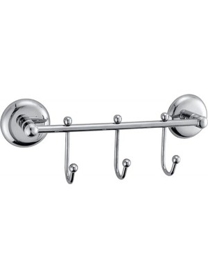 Marvielle 3'lü Set Askılık Krom - Banyo Askısı