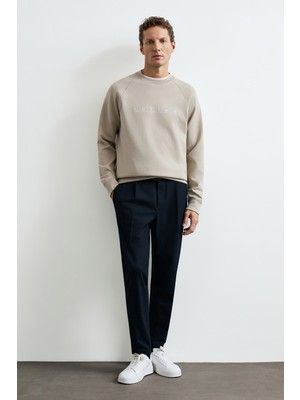 Lufian Erkek Cooper Sweatshirt Bej