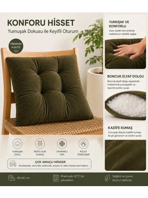 Marvielle Çok Amaçlı Boncuk Silikon Dolgulu 40X40 cm 1 Adet - Sandalye Minderi