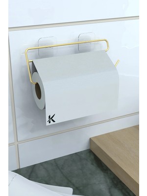 Marvielle Güçlü Yapışkanlı Kağıt Havlu Tutucu, Solo Havluluk - Banyo Askısı
