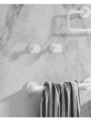 Marvielle Tecno White Askı, 3.5cm - Mat Beyaz - Banyo Askısı