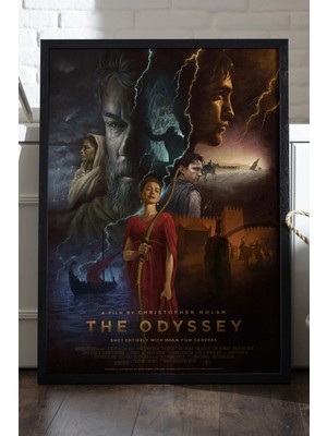Duvarda The Odyssey Siyah Ahşap Çerçeveli Poster, Dekoratif Film Duvar Tablosu