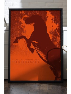 Duvarda The Odyssey Siyah Ahşap Çerçeveli Poster, Dekoratif Film Duvar Tablosu