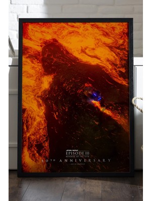 Star Wars Siyah Ahşap Çerçeveli Poster, Film Duvar Tablosu