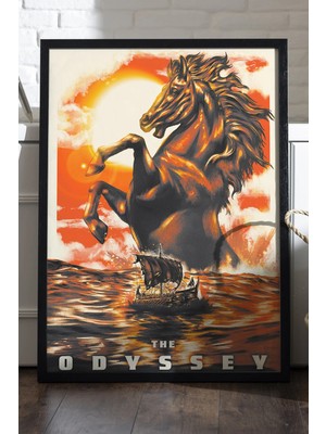 Duvarda The Odyssey Siyah Ahşap Çerçeveli Poster, Dekoratif Film Duvar Tablosu