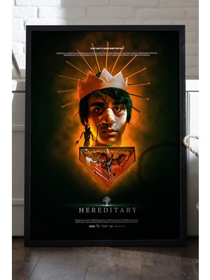 Duvarda Hereditary Siyah Ahşap Çerçeveli Poster, Dekoratif Film Duvar Tablosu