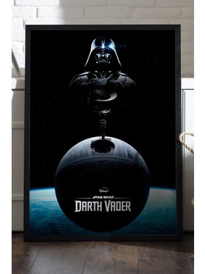 Star Wars Siyah Ahşap Çerçeveli Poster, Film Duvar Tablosu