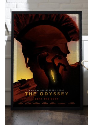 Duvarda The Odyssey Siyah Ahşap Çerçeveli Poster, Dekoratif Film Duvar Tablosu