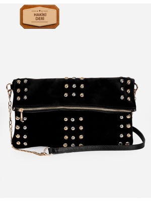 Alessia Bag Arev Hakiki Süet Zincir Askılı Omuz Çantası