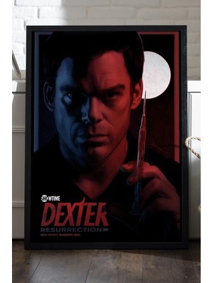 Duvarda Dexter Siyah Ahşap Çerçeveli Poster, Film Duvar Tablosu