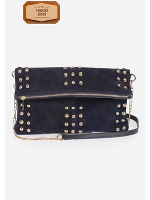 Alessia Bag Arev Hakiki Süet Zincir Askılı Omuz Çantası