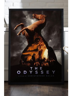 Duvarda The Odyssey Siyah Ahşap Çerçeveli Poster, Dekoratif Film Duvar Tablosu